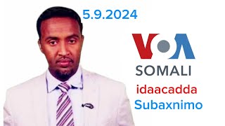 Voa Somali Radio Idaacada Subaxnimo 592024 voasomali warka wararka warkamaanta Voasomali [upl. by Redmund11]