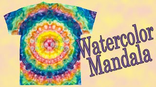 Tie Dye WatercolorStyle Mandala Ice Dye LWI [upl. by Eelreveb684]