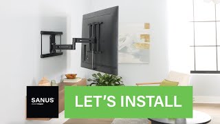 How to Install the SANUS Advanced FullMotion 4D®  Shift™ TV Wall Mount for TVs 42quot90quot [upl. by Enneyehc]