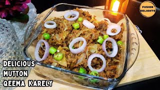 Keema Karelay Recipe  Qeema Karela  Karela Keema Recipe By Fusion Delights [upl. by Anilak]