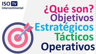 ¿Qué son los objetivos estratégicos tácticos y operativos [upl. by Lanos]