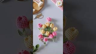 Mini tulipanes a crochet crochet diy flowers flowers handmade art [upl. by Gristede]