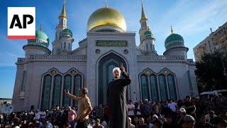 Muslims in Russia celebrate Eid alAdha [upl. by Eirallih]