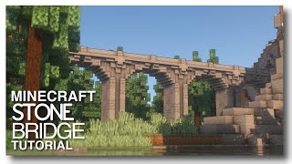 Minecraft How to Build a Medieval Stone Bridge [upl. by Quinton]