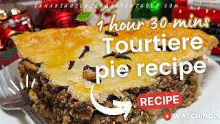 Tourtiere Christmas Meat Pie French Canadian holiday recipe  Canadian Cooking Adventures [upl. by Ahsenre]