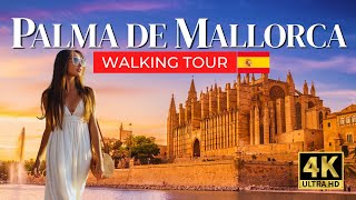 Palma de Mallorca ✅ The Most Beautiful island in Spain 🇪🇸 4k Walking tour [upl. by Aititil]