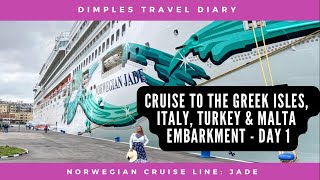 Norwegian Jade NCL Cruise to the Greek Isles Italy Turkey amp Malta  Embarkment Day 1 [upl. by Philipines230]