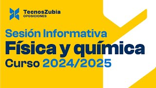 Oposiciones de Física y Quimica  Sesión Informativa  Curso 20242025 [upl. by Rramaj]