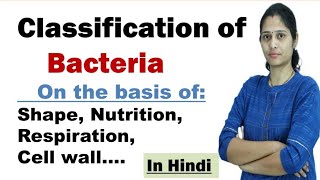 Classification of bacteria  Types of bacteria  In Hindi  bacteria [upl. by Zorah]