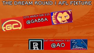 AFL DREAM ROUND 1 AFL FIXTURE 2024 [upl. by Mcdonald]