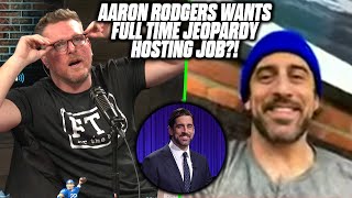 Aaron Rodgers Tells Pat McAfee He Wants To Be Jeopardy Host Full Time [upl. by Yanaj]