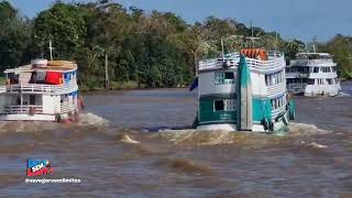 Após o Festival de Parintins muitos barcos e embarcações partem de Parintins de volta para Manaus [upl. by Egan]