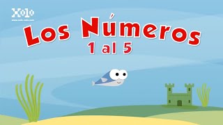 Números del 1 al 5 en español para niños  Videos Aprende [upl. by Hannavas]