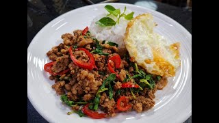 Minced Beef with Spicy Basil Recipe [upl. by Ahtel]