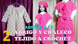 PARTE 2 Como tejer el Abrigo N° 2 chompón saco o suéter largo a crochet para bebes niñas y damas [upl. by Obbard]