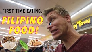 First time eating Filipino Food  FOOD TASTE TEST [upl. by Ssenav]