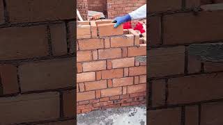 Construction process of hollow brick masonry [upl. by Ellswerth705]