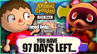 I Spent 100 Days In Animal Crossing City Folkon the Wii [upl. by Darrelle939]