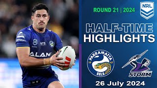 Parramatta Eels v Melbourne Storm  Halftime Highlights  NRL 2024 [upl. by Etep]