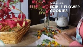 Learn how to make Edible Flower Cookies in 5 minutes [upl. by Paucker]