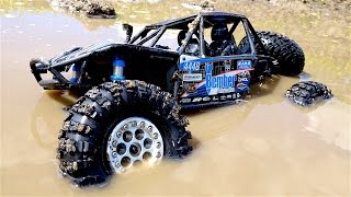 MUDDING in quotCHOCOLATE MiLKquot  THiS IS SLOPPY Electric 4x4  Axial BOMBER  RC ADVENTURES [upl. by Artimas]