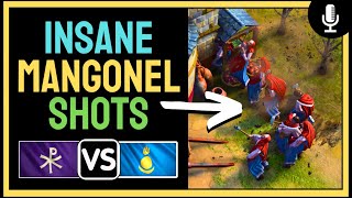 Aoe4 ► MASSIVE Mangonel Shots [upl. by Ahcsap]