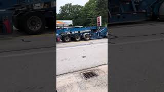 He said dammit boy Twice 50 wheel triple axle semi tractor trailer transport lowboy [upl. by Walliw]