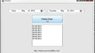 Calculating Date Range in VBNET [upl. by Veradi769]