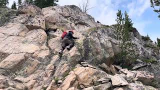 Climbing a route from Basin Lake to Fizzle Lake on the Beartooth Plateau in Montana August 2024 [upl. by Nitaj]