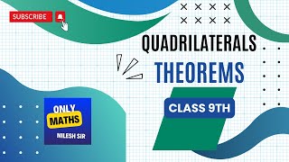 Class 9th Quadrilaterals Theorems related to parallelograms Part 1 [upl. by Tsugua744]