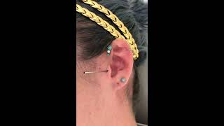 Tragus Piercing and Interesting Jewelry Change [upl. by Goodyear]