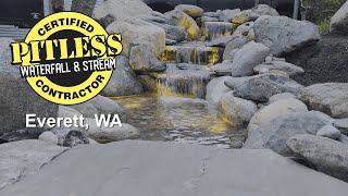 Everett WA Backyard Pitless Waterfall Install [upl. by Angy54]