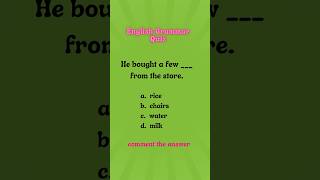 Quiz on countable and uncountable noun  English grammar english learnenglish shorts reels [upl. by Nav]