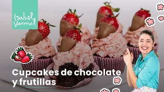 Cupcakes de chocolate y frutillas [upl. by Magena]