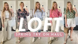 LOFT SPRING TRY ON HAUL 2024  40 OFF 💕 SALE  Affordable Spring Outfits Workwear Looks [upl. by Honorine]