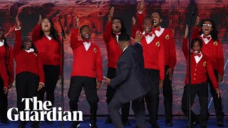 Gospel version of US national anthem receives standing ovation at Democratic convention [upl. by Antonius693]