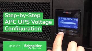 Configuring APC SmartUPS Online SRT for 240V Output via Display  Schneider Electric Support [upl. by Forster]