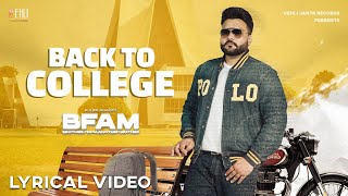 Back To College Lyrical Video Kulbir Jhinjer  Tarsem Jassar  Rubal  BFAM  Latest Punjabi Song [upl. by Lucille102]