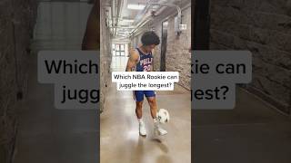 Which NBA rookie has the best juggling skills ⚽️ [upl. by Narhem201]