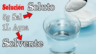 🚰¿Qué es una SOLUCIÓN SOLUTO Y SOLVENTE ⚗️ Fácil y Rápido  QUÍMICA [upl. by Gambell]