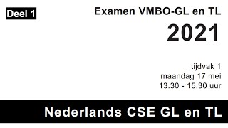 Examen Nederlands VMBO TL 2021 tijdvak 1 DEEL 1 [upl. by Davies994]