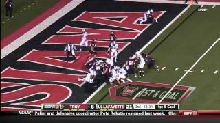 11072013 Troy vs ULLafayette Football Highlights [upl. by Gnohp173]