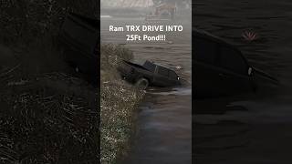 Ram TRX Goes into 25Ft of WATERtrx ram srt srt8 trackhawk dodge 1000hp hellcat fastcar [upl. by Yunick]