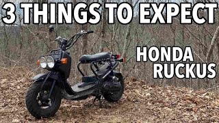 3 Things You MUST EXPECT getting HONDA RUCKUS [upl. by Elram454]