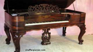 1860 Square Grand Piano Restored  playing Brahms [upl. by Ennairrek]