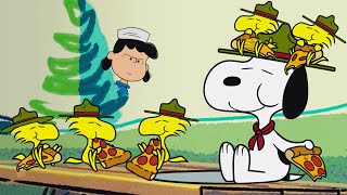 Mission 1 Get Pizza 2 Avoid Lucy 3 Happy Explorer Scouts  Camp Snoopy  Cartoons for Kids [upl. by Rentschler418]