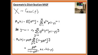 Geometric Distribution Moment Generating Function Proof [upl. by Bethel]