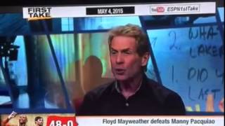 Skip Bayless thinks that Manny Pacquiao won against Floyd Mayweather [upl. by Bax320]