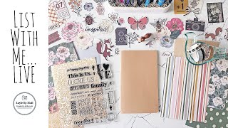 List With Me LIVE Travelers Notebook Style 72024 [upl. by Kikelia981]