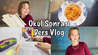 OKUL SONRASI DERS VLOG🎀YKS DERS ÇALIŞMA GÜNLÜĞÜM Ecre Ay [upl. by Dasie985]